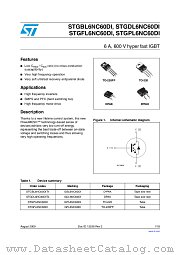 STGPL6NC60DI datasheet pdf ST Microelectronics