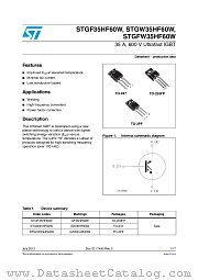 STGW35HF60W datasheet pdf ST Microelectronics