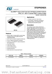 STGIPN3H60A datasheet pdf ST Microelectronics