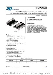 STGIPS10C60 datasheet pdf ST Microelectronics
