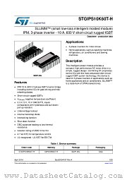 STGIPS10K60T-H datasheet pdf ST Microelectronics