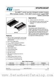 STGIPS10K60T datasheet pdf ST Microelectronics