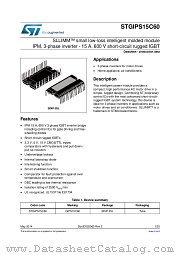 STGIPS15C60 datasheet pdf ST Microelectronics