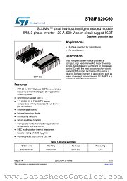 STGIPS20C60 datasheet pdf ST Microelectronics