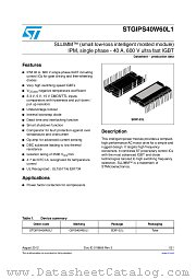 STGIPS40W60L1 datasheet pdf ST Microelectronics
