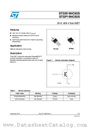 STGP19NC60S datasheet pdf ST Microelectronics