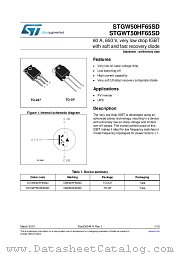 STGW50HF65SD datasheet pdf ST Microelectronics