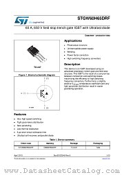 STGW60H65DRF datasheet pdf ST Microelectronics