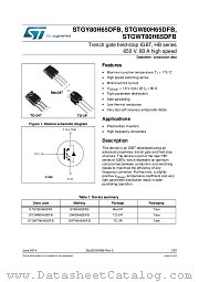 STGWT80H65DFB datasheet pdf ST Microelectronics