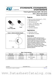 STGW80H65FB datasheet pdf ST Microelectronics