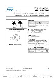 STH110N10F7-6 datasheet pdf ST Microelectronics