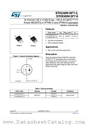 STH240N10F7-6 datasheet pdf ST Microelectronics