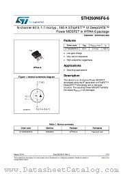 STH260N6F6-6 datasheet pdf ST Microelectronics