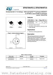 STH270N4F3-2 datasheet pdf ST Microelectronics