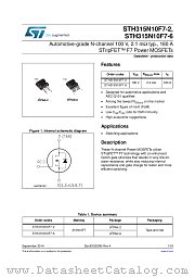 STH315N10F7-2 datasheet pdf ST Microelectronics