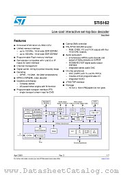 STI5162HBB datasheet pdf ST Microelectronics