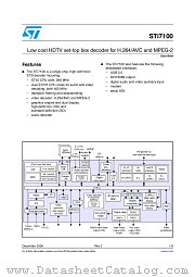 STi7100 datasheet pdf ST Microelectronics