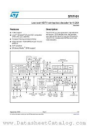 STI7101GWD datasheet pdf ST Microelectronics