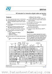 STI7141-SWBT datasheet pdf ST Microelectronics