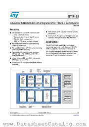 STI7162BBUD datasheet pdf ST Microelectronics