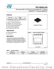 STL10N3LLH5 datasheet pdf ST Microelectronics