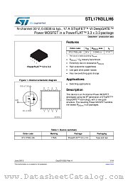 STL17N3LLH6 datasheet pdf ST Microelectronics