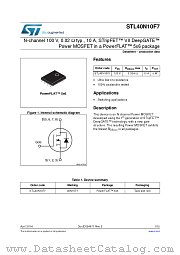 STL40N10F7 datasheet pdf ST Microelectronics