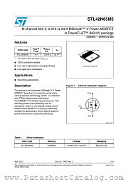 STL42N65M5 datasheet pdf ST Microelectronics