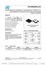 STL50N25N3LLH5 datasheet pdf ST Microelectronics
