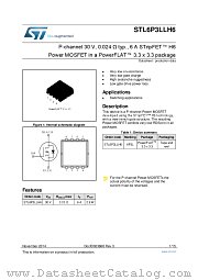 STL6P3LLH6 datasheet pdf ST Microelectronics