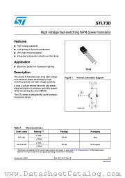STL73D datasheet pdf ST Microelectronics