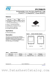 STL75N8LF6 datasheet pdf ST Microelectronics