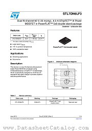STL7DN6LF3 datasheet pdf ST Microelectronics