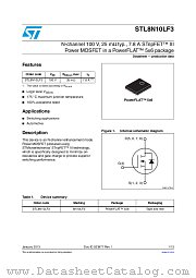 STL8N10LF3 datasheet pdf ST Microelectronics