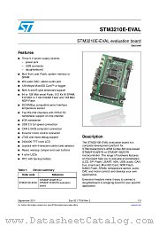 STM3210E-EVAL datasheet pdf ST Microelectronics