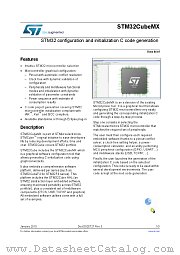 STM32CubeMX datasheet pdf ST Microelectronics