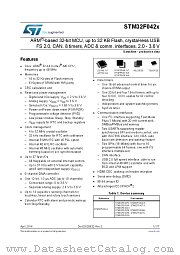 STM32F042C6U6 datasheet pdf ST Microelectronics