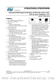 STM32F058C8U6 datasheet pdf ST Microelectronics
