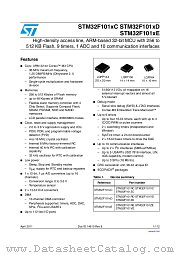 STM32F101VCT6TR datasheet pdf ST Microelectronics