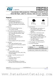 STM32F102C6 datasheet pdf ST Microelectronics