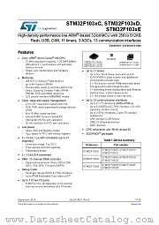 STM32F103VET7 datasheet pdf ST Microelectronics