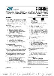 STM32F215VG datasheet pdf ST Microelectronics