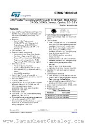 STM32F303K8 datasheet pdf ST Microelectronics