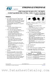 STM32F401RET6U datasheet pdf ST Microelectronics