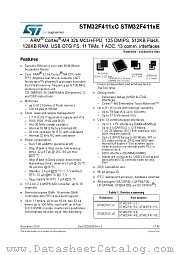 STM32F411VEH6U datasheet pdf ST Microelectronics