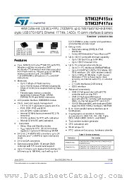 STM32F417IGH6W datasheet pdf ST Microelectronics