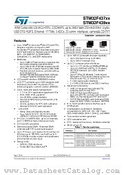 STM32F437VIT7TR datasheet pdf ST Microelectronics