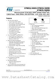 STM32L100C6 datasheet pdf ST Microelectronics