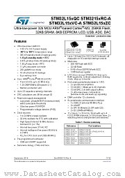 STM32L151VC-A datasheet pdf ST Microelectronics