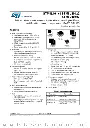 STM8L101K3T6 datasheet pdf ST Microelectronics